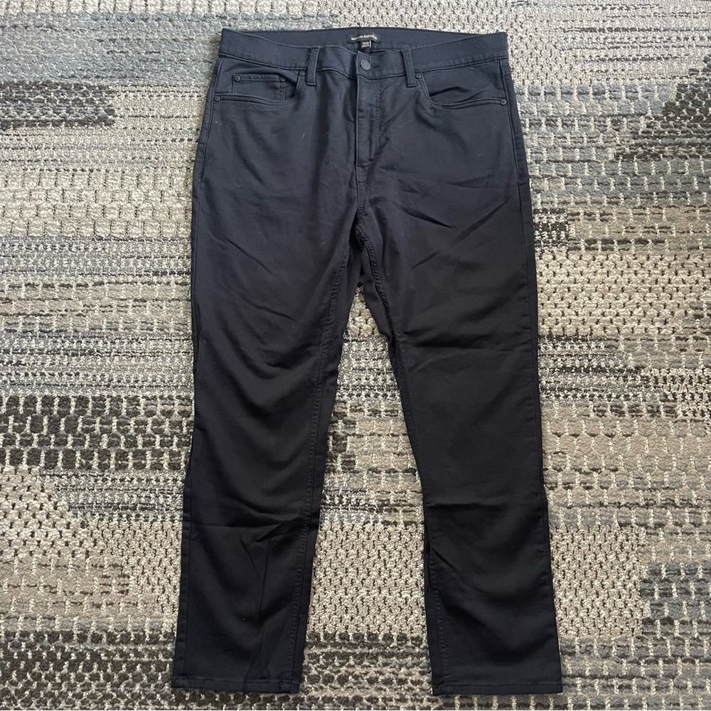 Men’s Banana Republic Slim Fit Stretch 5 Pocket Pant in Black, Waist 36, L 29